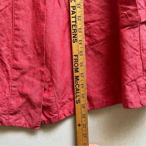 9-H15 STCL ANTHROPOLOGIE SILK LINEN WRAP SKIRT SZ 8 - Picture 7 of 8